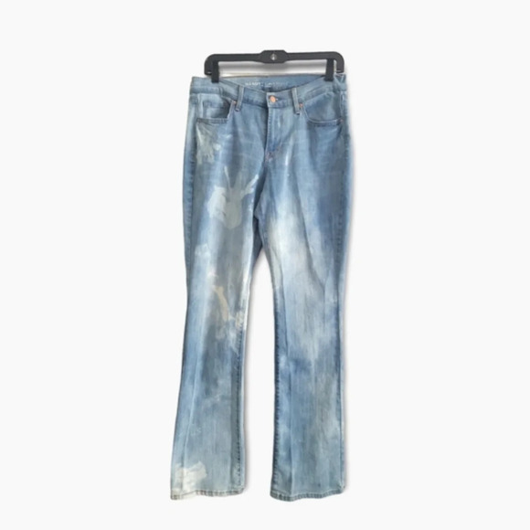 Old Navy Jeans Women's 8R Bleached Mid Rise Curvy Fit Cotton Blend - Picture 1 of 7